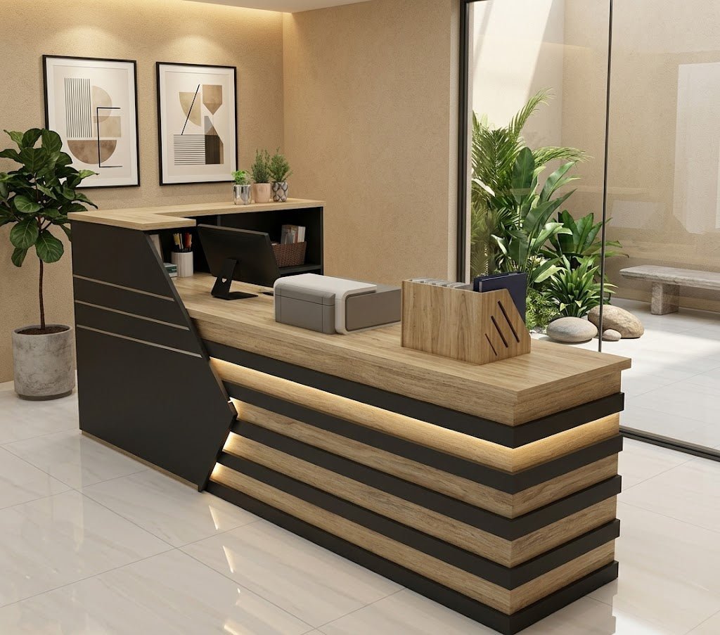 مكتب استقبال - Reception Counter - خشب MDF اسباني - CEM-070