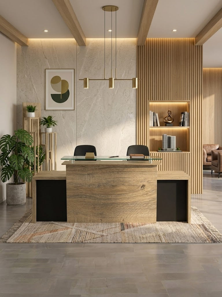 Reception desk - Reception Counter - Spanish MDF wood - CEM-095
