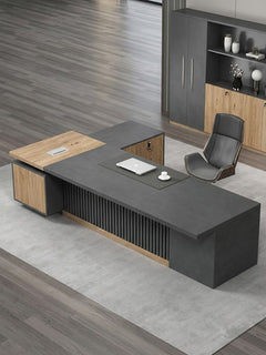 High-quality Spanish MDF wooden manager’s desk – a durable modern design suitable for professional offices – CEM-153