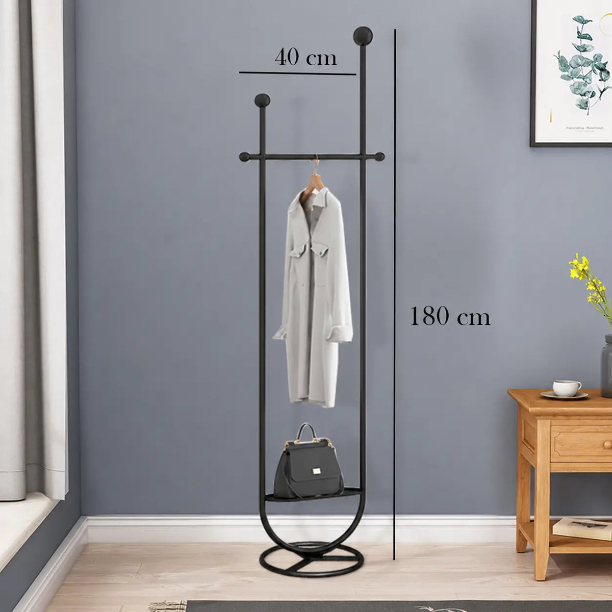 High-quality metal clothes rack – 40 cm