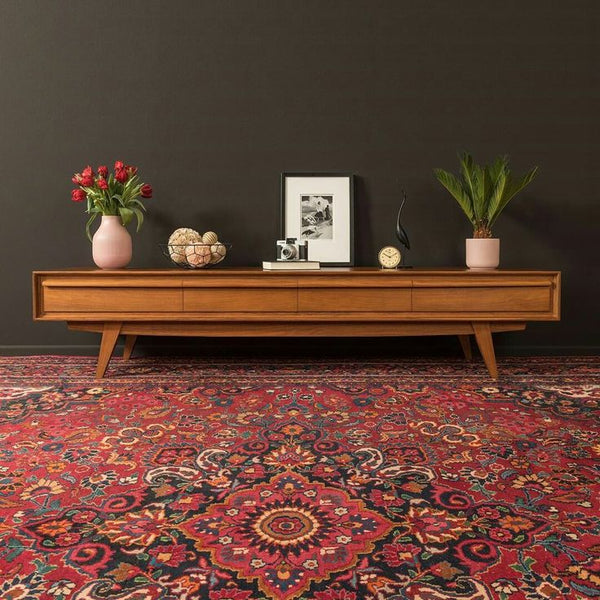 Wooden TV Unit with Natural Arrow Veneer Counter – Model CHW-149 from Oscar Furniture
