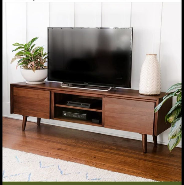 Wooden TV Unit with Natural Arrow Veneer Counter – Model CHW-154 from Oscar Furniture