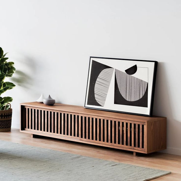 TV unit counter wood with natural oak veneer – model CHW-155 from Oscar Furniture