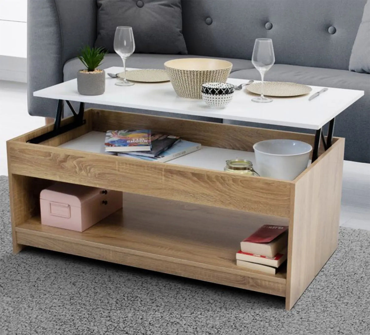 High quality MDF wood coffee table - 100cmX50cm - ANT-161
