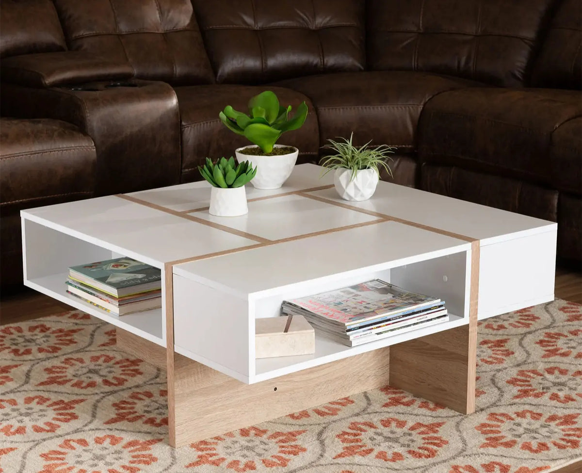High quality MDF wood coffee table - 80cmX80cm - ANT-141