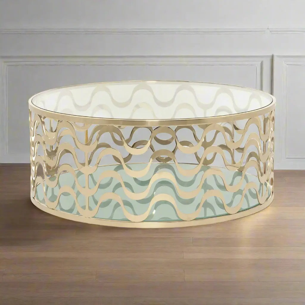 Collar coffee table 80 * 45 glass