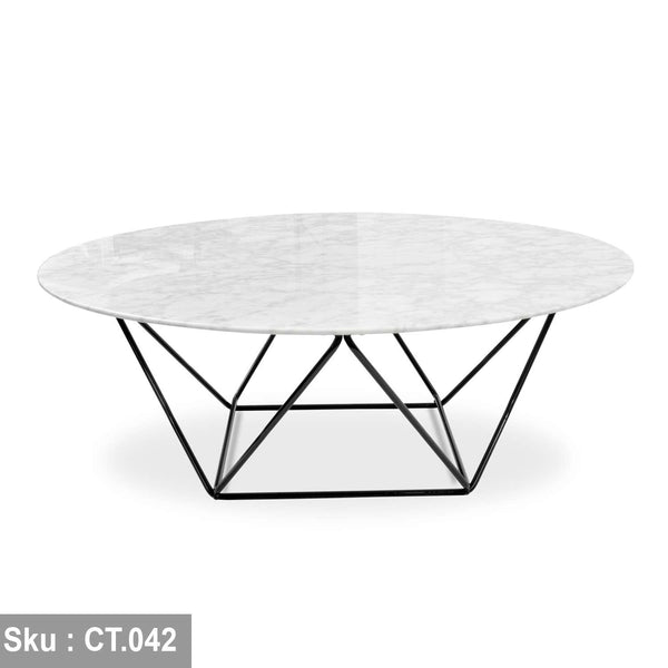 سيانا ترابيزة قهوة  85 * 45 رخام  - اوسكار رتان