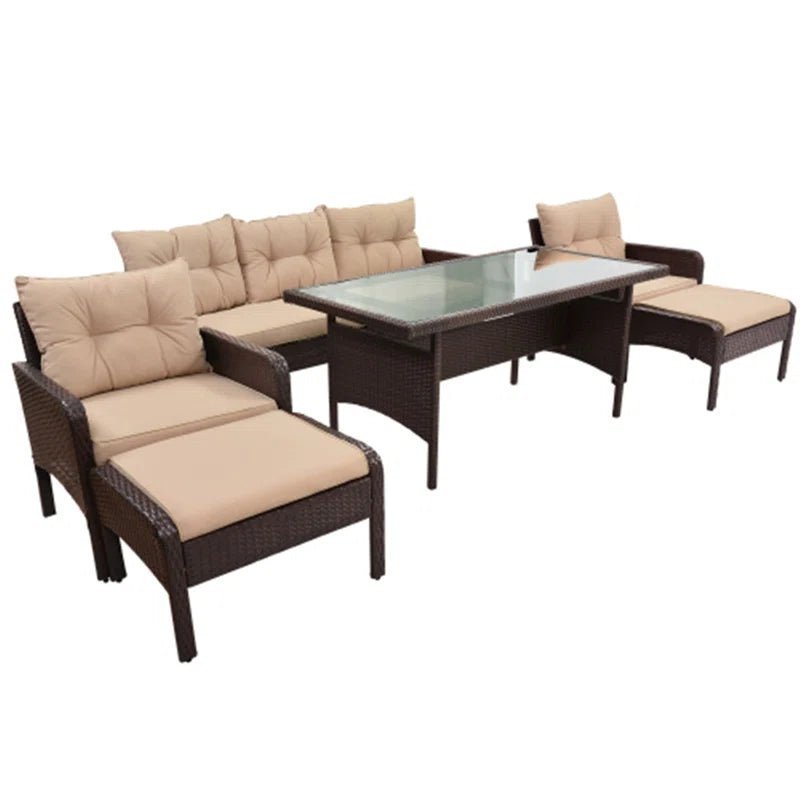 Tyson rattan set for 7 persons