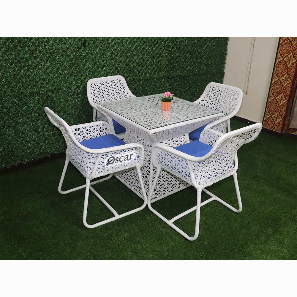 Torino rattan dining set, 4 chairs and a table