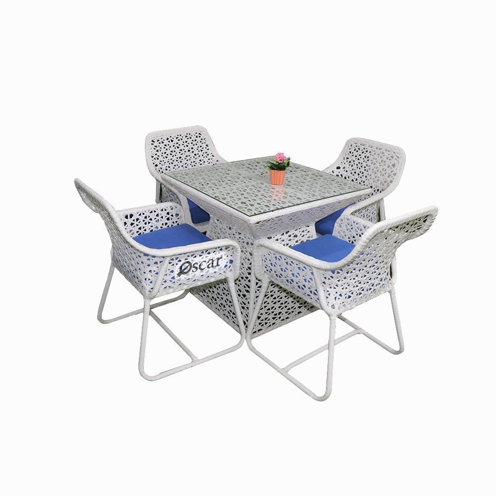 Torino rattan dining set, 4 chairs and a table