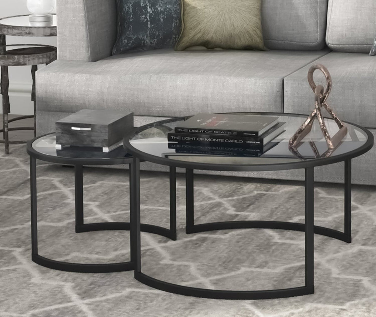 Crea coffee table, iron, electrostatic paint