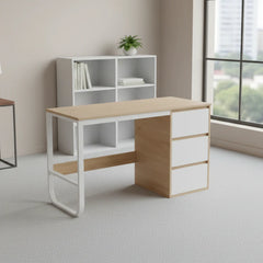 مكتب ستيل وخشب MDF كبير بتصميم احترافي للعمل – WAF-236