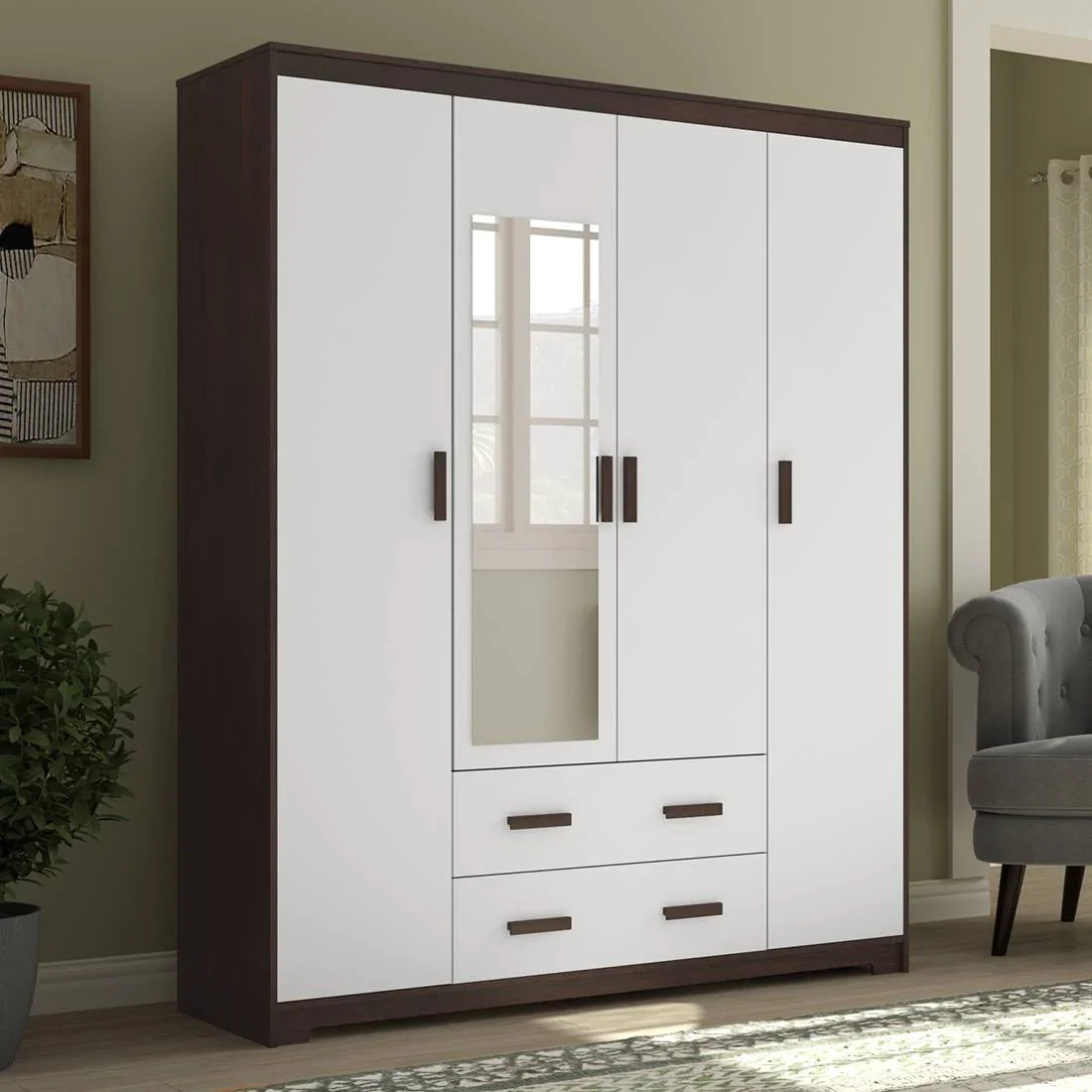 دولاب خشب MDF بطبقة ميلامين 160×50×200 سم