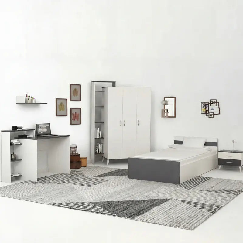Complete bedroom made of Spanish MDF wood - MAD-022
