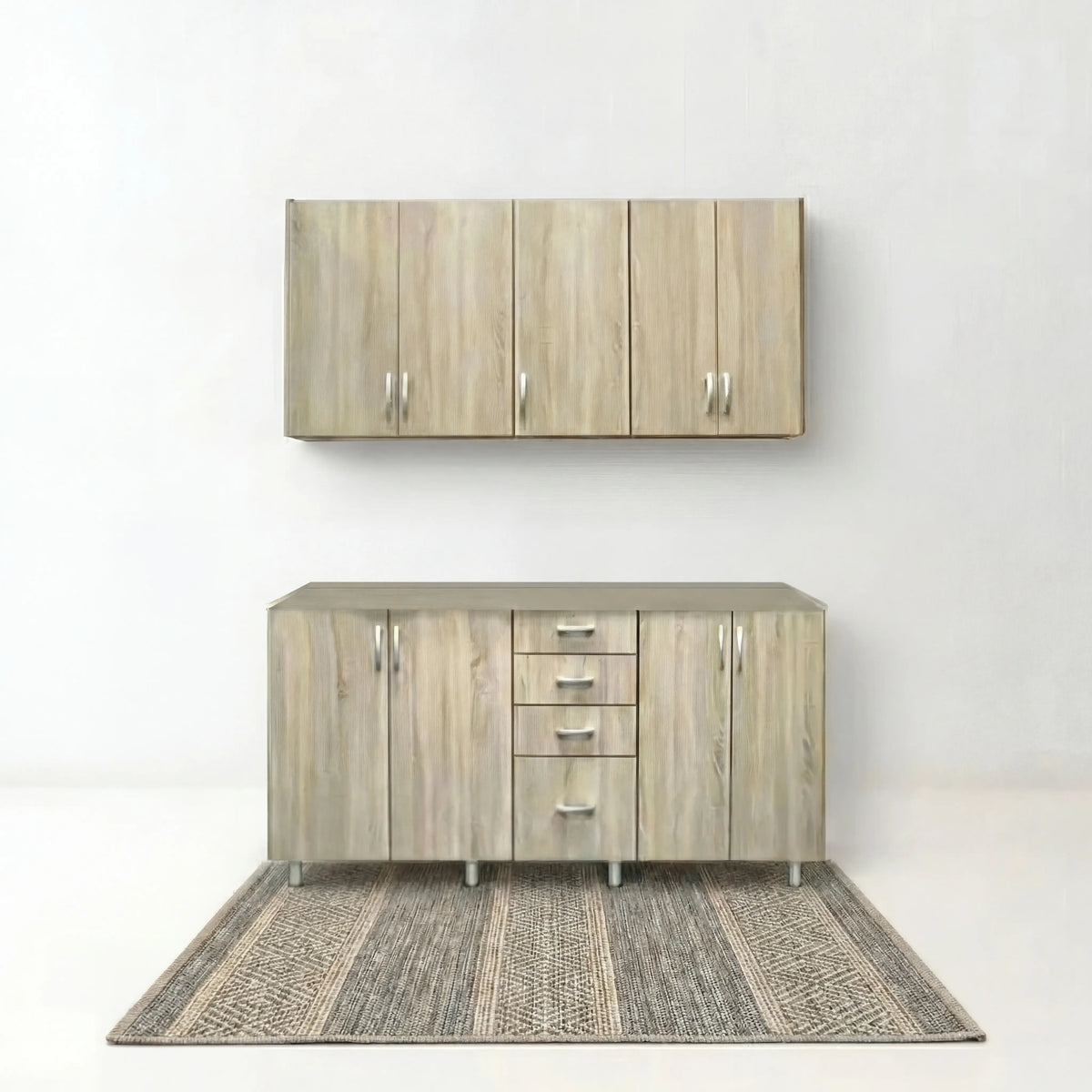 Two piece kitchen made of high quality MDF wood - O-SRH-128