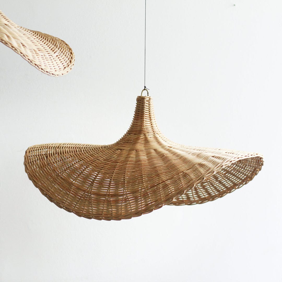 Natural Bamboo Chandelier 50x25cm - HOB-035