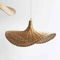 Natural Bamboo Chandelier 50x25cm - HOB-035
