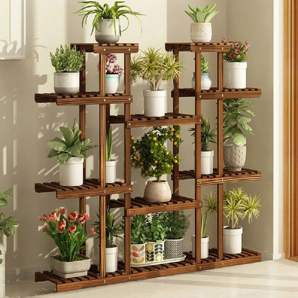 Stand New Wooden Holder for Garden Flowers