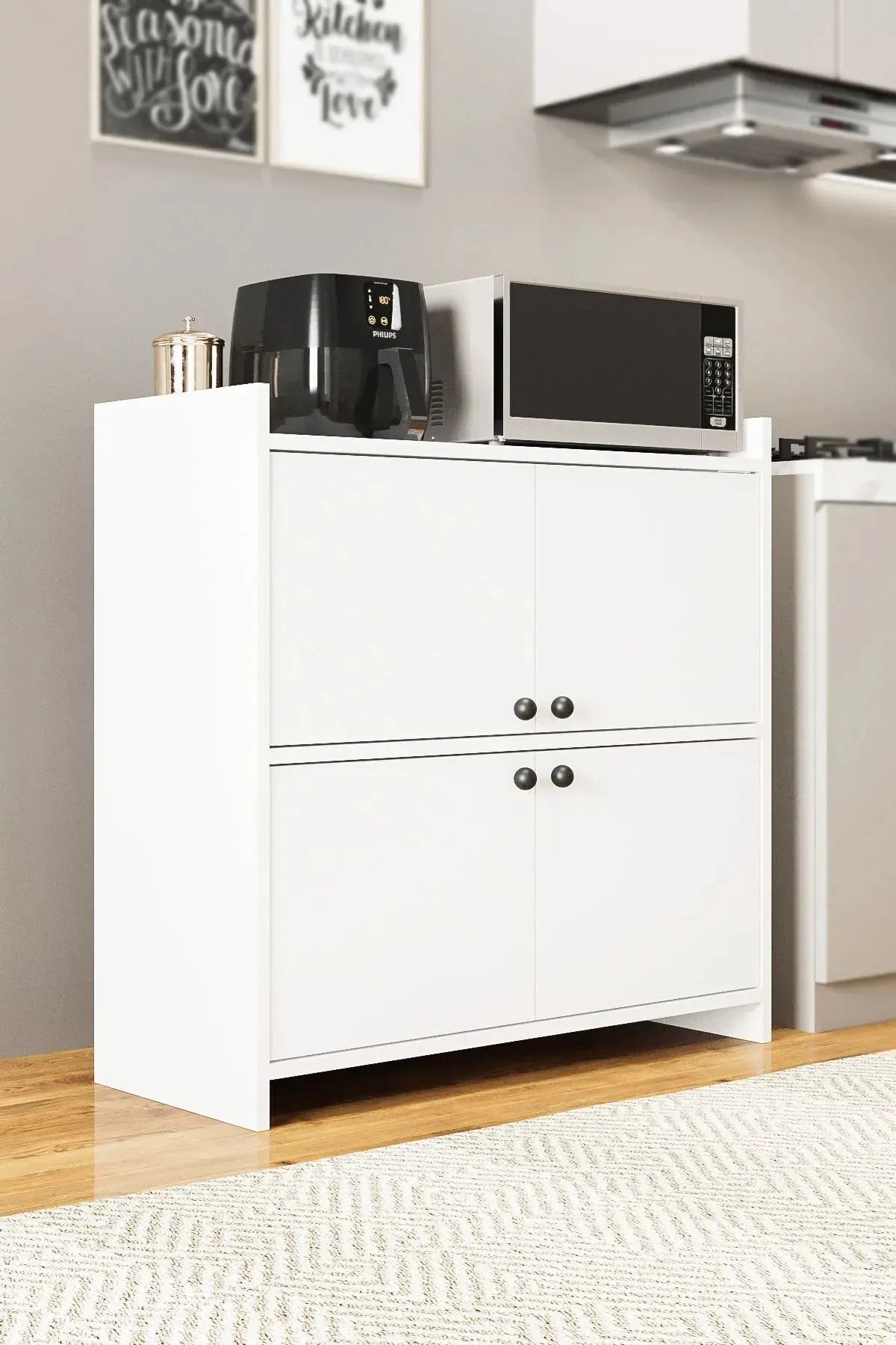 White Coffee Corner – Practical and Elegant Design for Coffee Nook