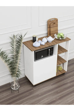 White Coffee Corner × Dark Wood – Modern and Distinctive Design for Coffee Nook