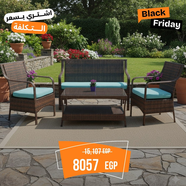 Marvel rattan set for 4 persons