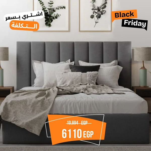 سرير عصري – خشب كونتر مع طبقة MDF وتنجيد قطيفة فاخر