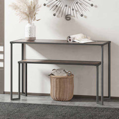 Nested Table Set ELET-043 – Electrostatic Painted Iron with MDF Wood in Modern Design