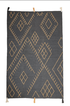 Natural Wool Handmade Rug – Gray and Yellow Color – Model ROF-022