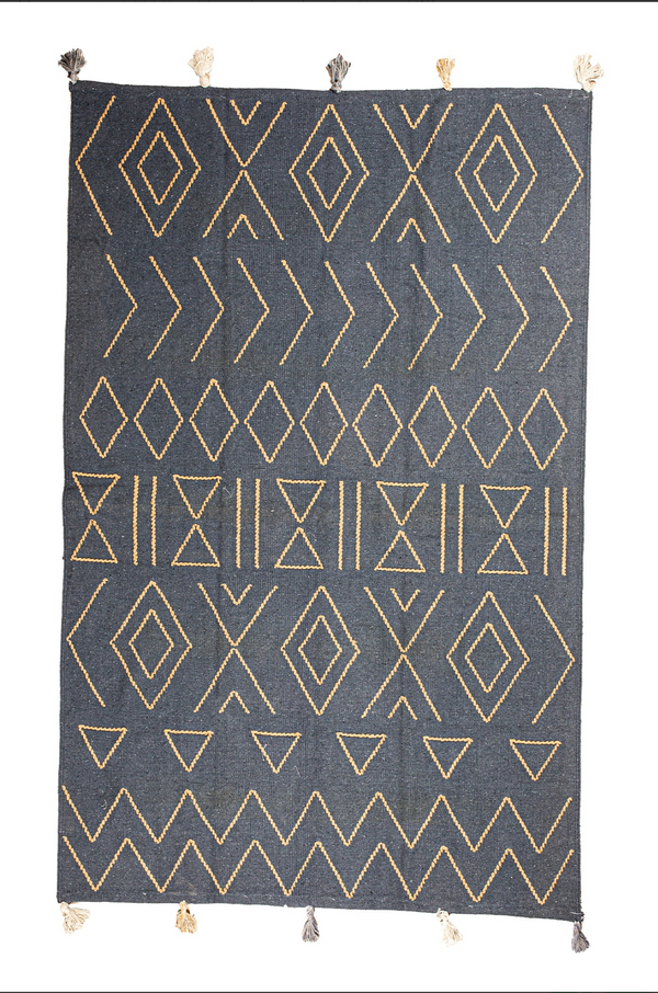 سجادة صوف طبيعي صناعة يدوية متعددة الألوان – موديل ROF-037