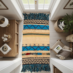 Handmade Multicolor Natural Wool Rug – Model ROF-044