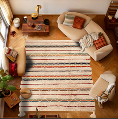 Natural Wool Rug Handmade Multicolor – Model ROF-058