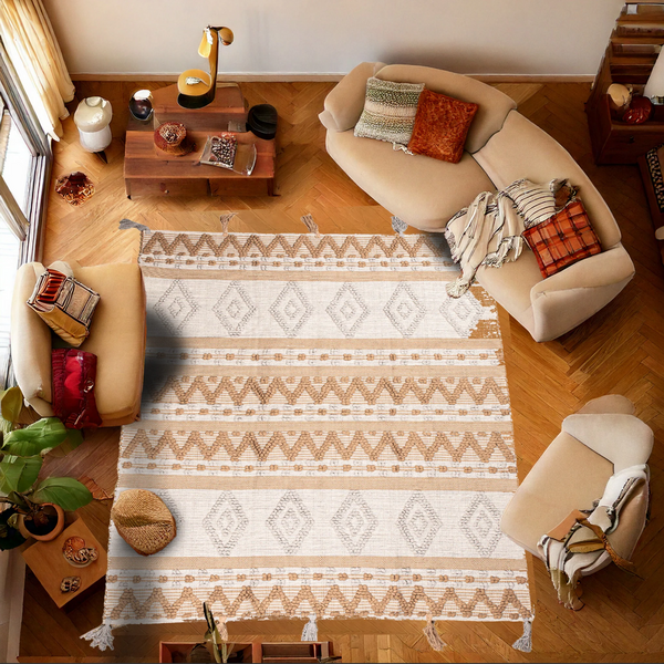 سجادة صوف طبيعي صناعة يدوية متعددة الألوان – موديل ROF-060