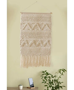 Natural Wool Handmade Wall Carpet – Off White Color – Model ROF-064