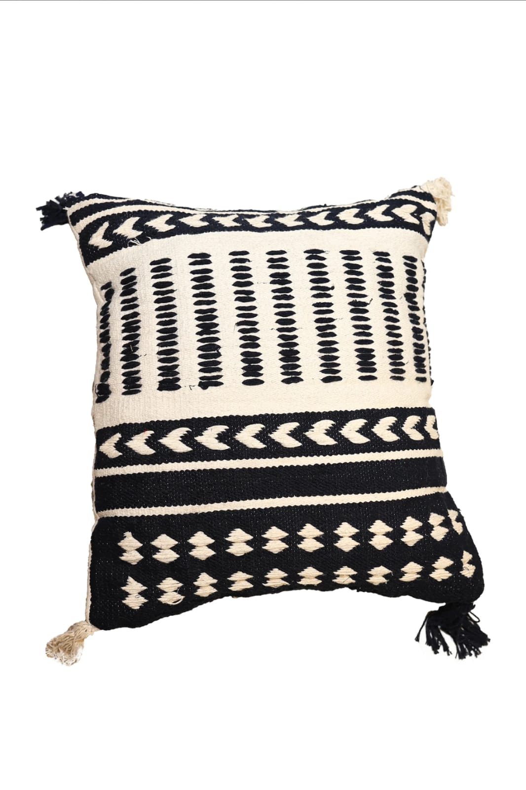 Natural Wool Cushion Fully Handmade – Cotton and Fiber Filling – Size 50×50 cm – Model ROF-093