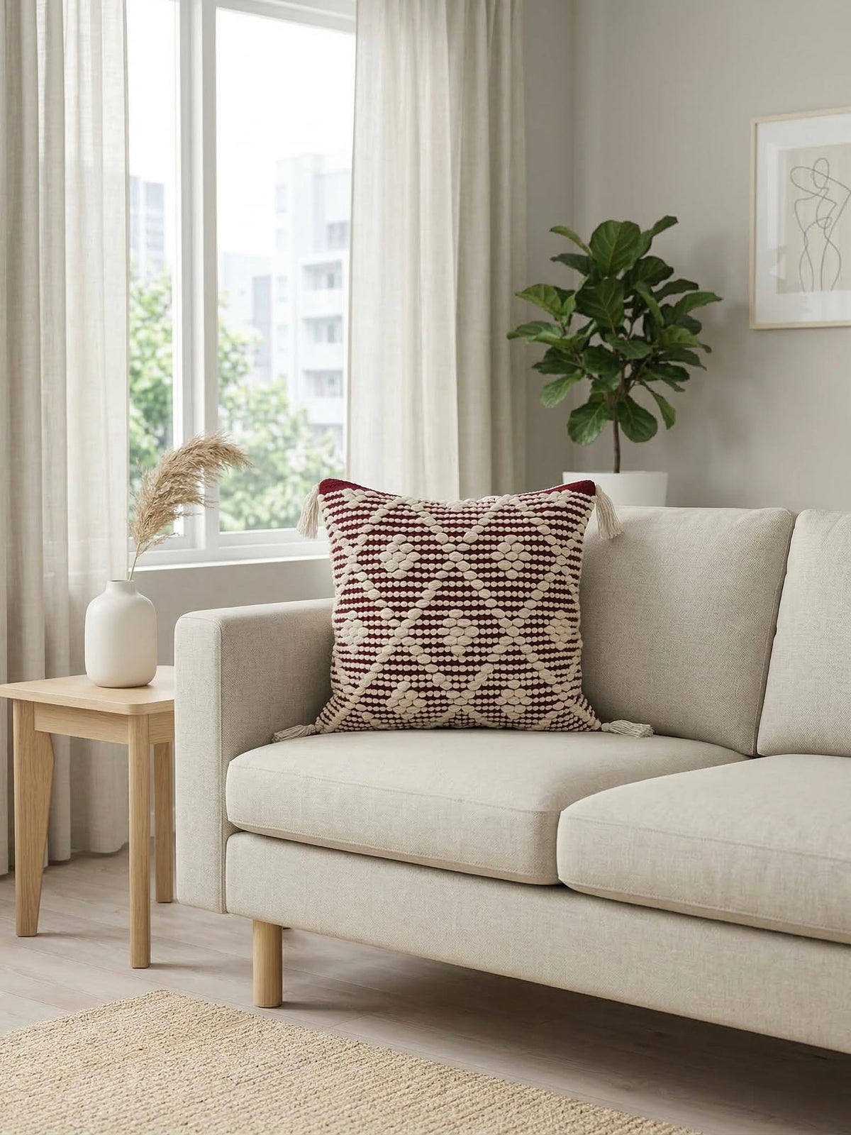 Handmade cotton cushion from Oscar Furniture – Rof-191