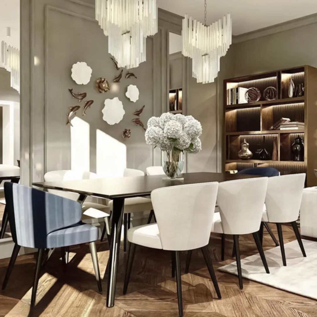 Dining table - 7 pieces of high quality beech wood - KYN-197