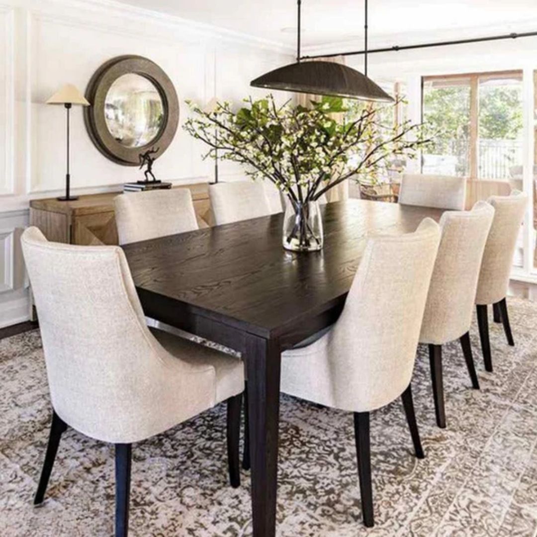 Dining set - 9 pieces high-quality beech wood - KYN-177