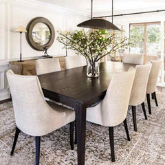 Dining set - 9 pieces high-quality beech wood - KYN-177