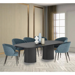Dining table - 7 pieces of beech wood - natural countertop - KYN-195