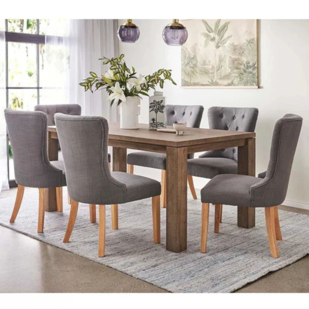 Dining table - 7 pieces of red beech wood - natural countertop wood - KYN-173
