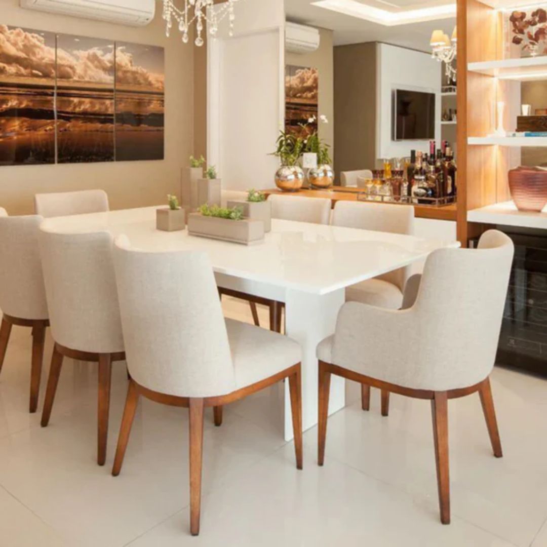 Dining table - 9 pieces of beech wood - natural countertop - KYN-188