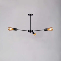 Modern aluminum chandelier adds a touch of luxury to any room.