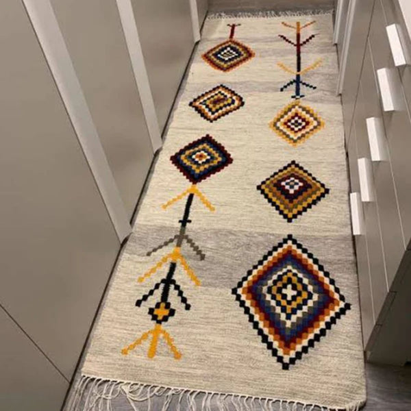 Handmade pure wool rug - 300x100cm - LUS-207