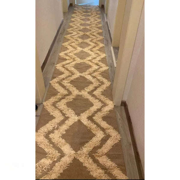 Handmade pure wool rug - 80x400cm - LUS-185