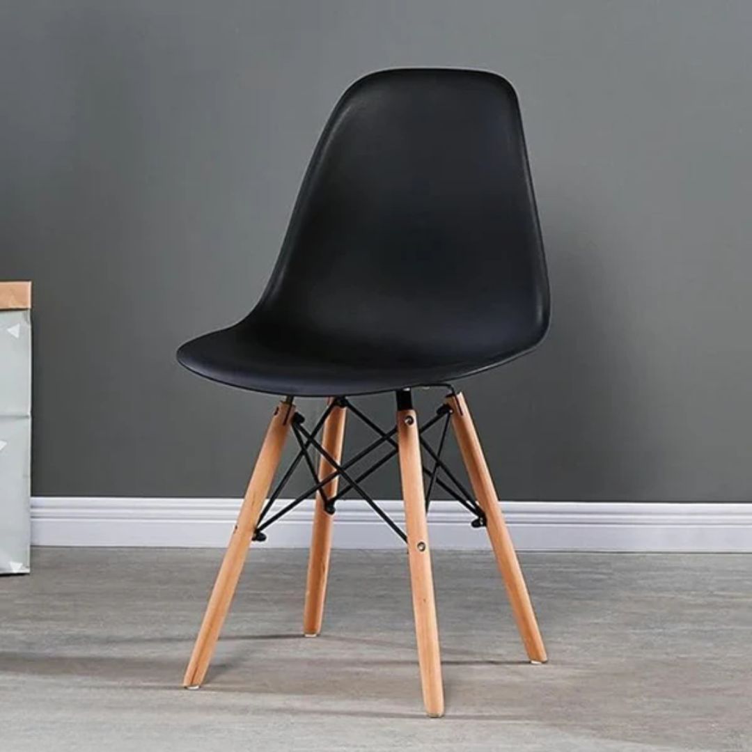 Modern acrylic chair with beech wood legs - RYL-002