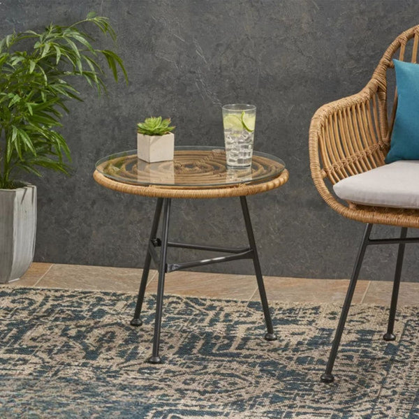 Brita outdoor decor table in beige