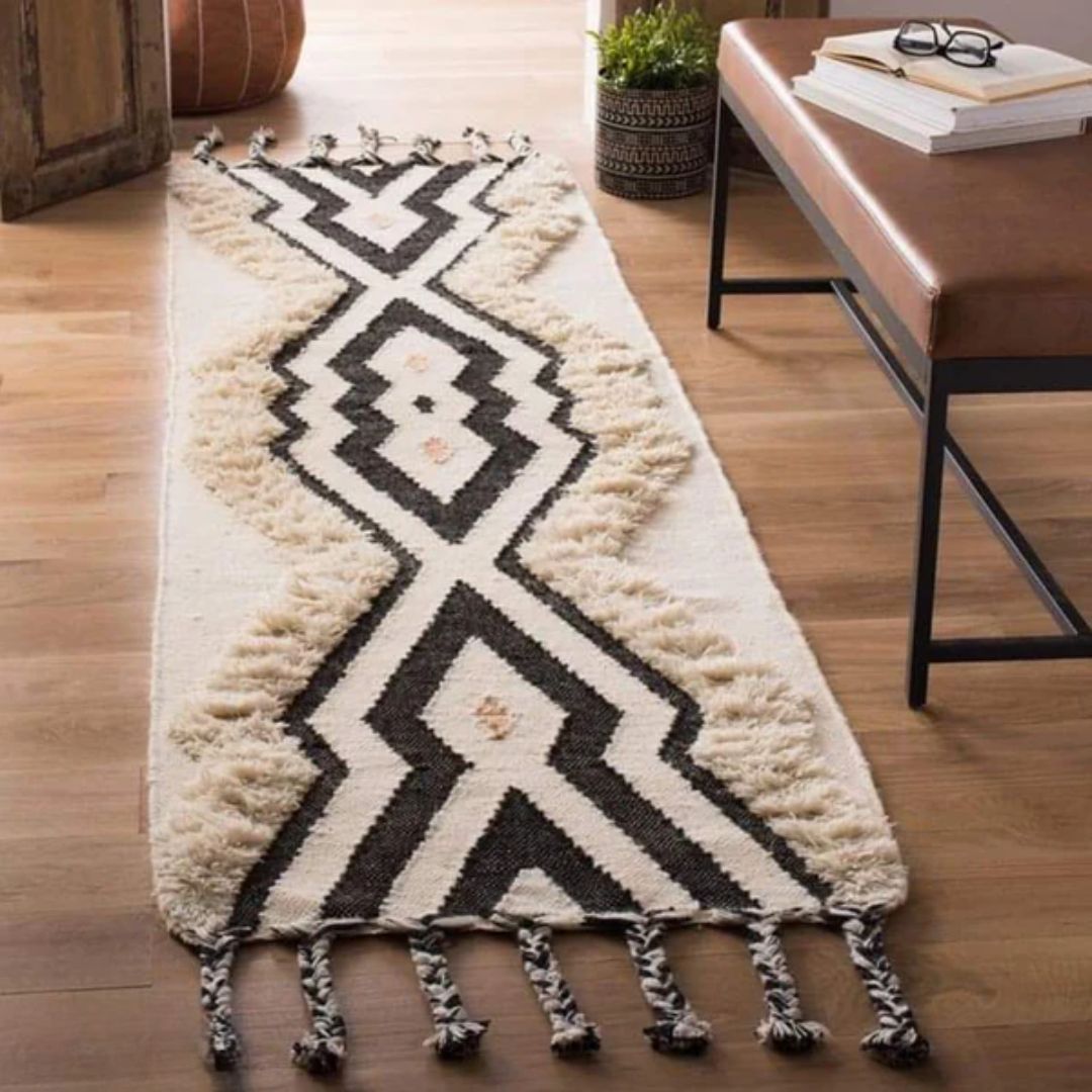 Handmade pure wool rug - 80x150cm - LUS-176
