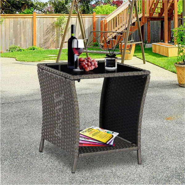 Jasmine outdoor decor table in grey