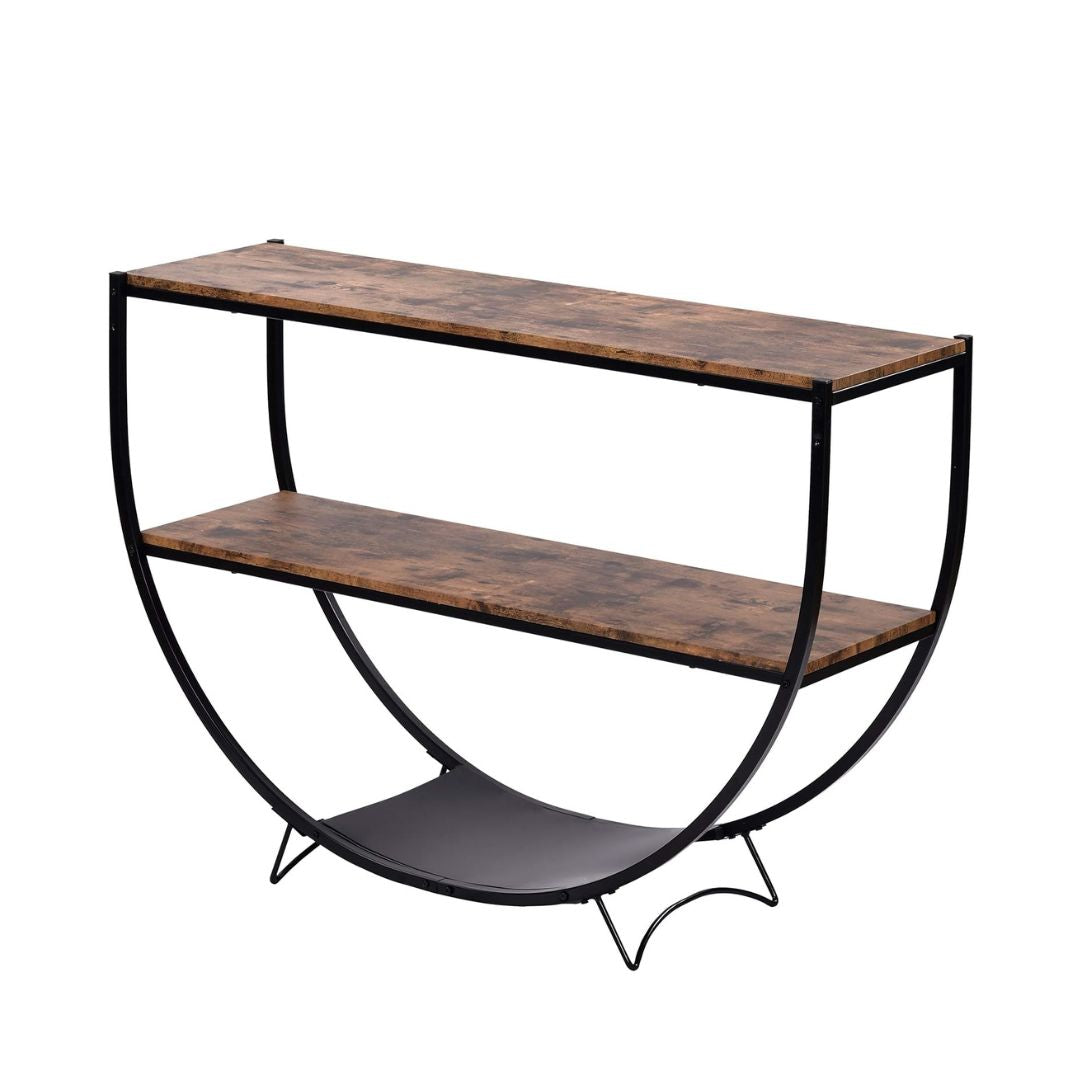 Metal console with wooden top – luxurious modern design