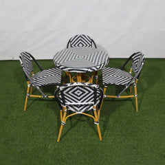Rattan set with 4 chairs and table TOK-011